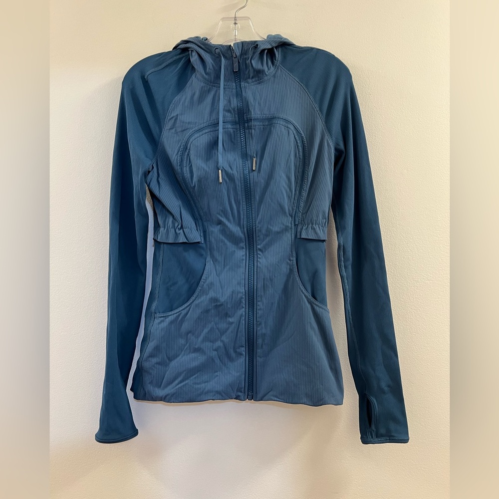 Lululemon Dance Studio  Reversible Jacket Rib Sleeve Petrol Blue H. - Picture 5 of 14